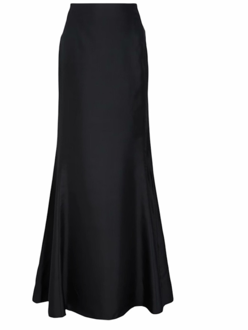 Black Elegant Floor Length Satin Maxi Slip Skirt Size M - Picture 3 of 10